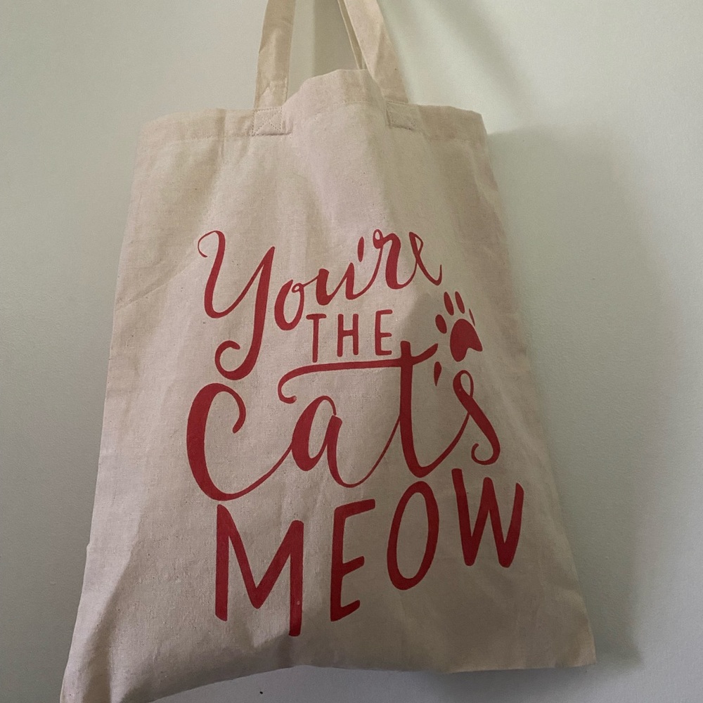“You’re The Cats Meow” Thin Cotton Tote